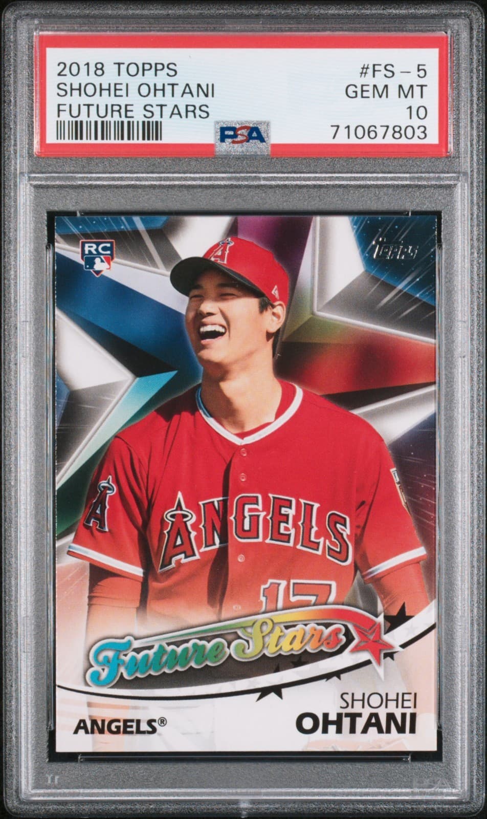 2018 Topps - Future Stars - Shohei Ohtani #FS-5 - RC - Angels - PSA 10 Gem Mint