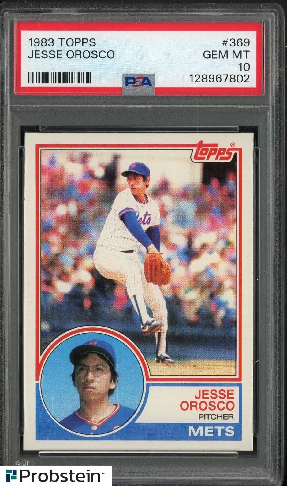 1983 Topps #369 Jesse Orosco New York Mets PSA 10 GEM MINT