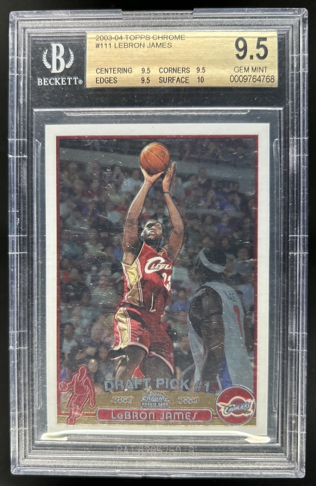 2003-04 Topps Chrome Lebron James Rookie RC #111 Cavaliers BGS 9.5 GEM MINT