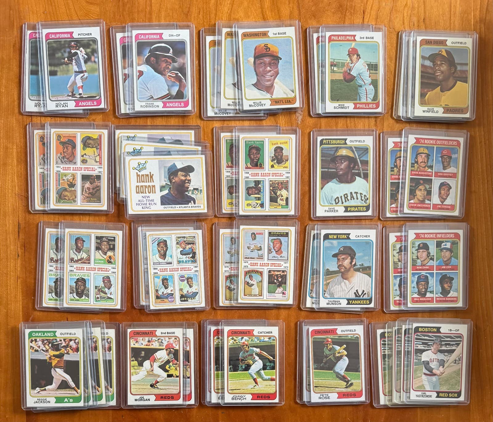 1974 TOPPS 1-660 COMPLETE SET plus dupes (approx. 1550 cards total) EX MT- NR MT