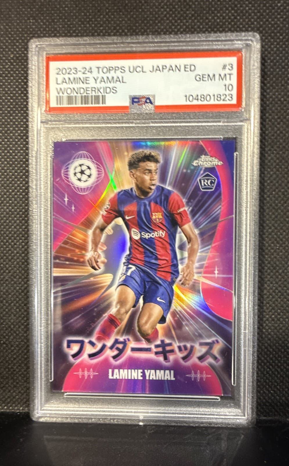 23-24 Topps Japan Edition Uefa Club Competitions- Wonderkids Lamine Yamal PSA 10