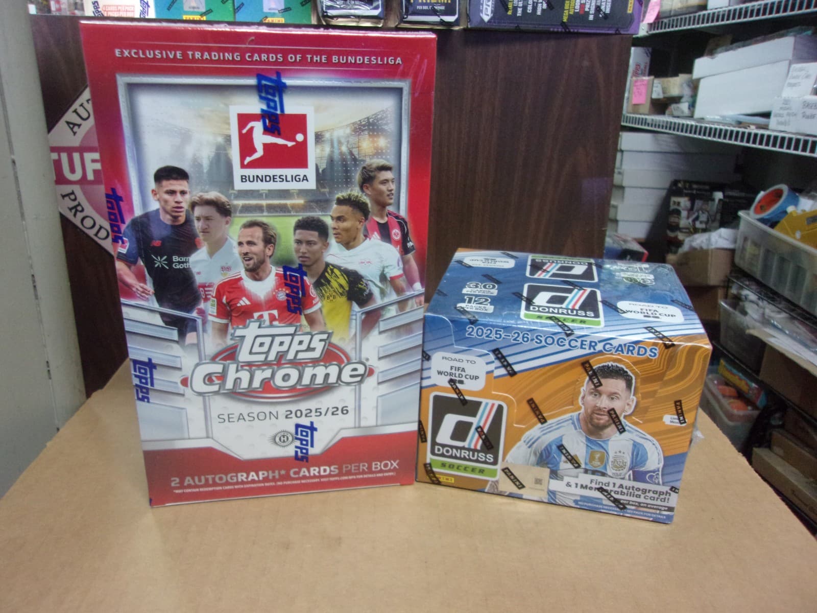 2025-26 DONRUSS ROAD WORLD CUP + TOPPS CHROME BUNDESLIGA SOCCER HOBBY BOX LOT