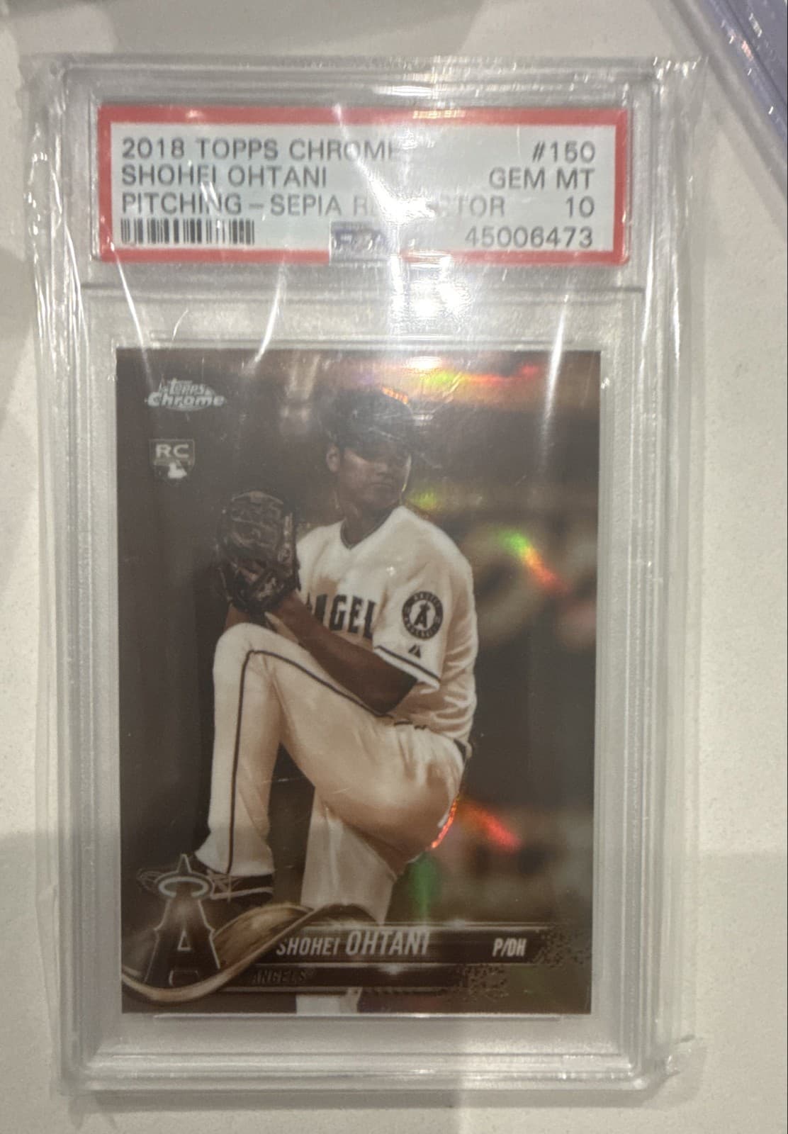 2018 Topps Chrome - Shohei Ohtani #150 Sepia Refractor (RC)