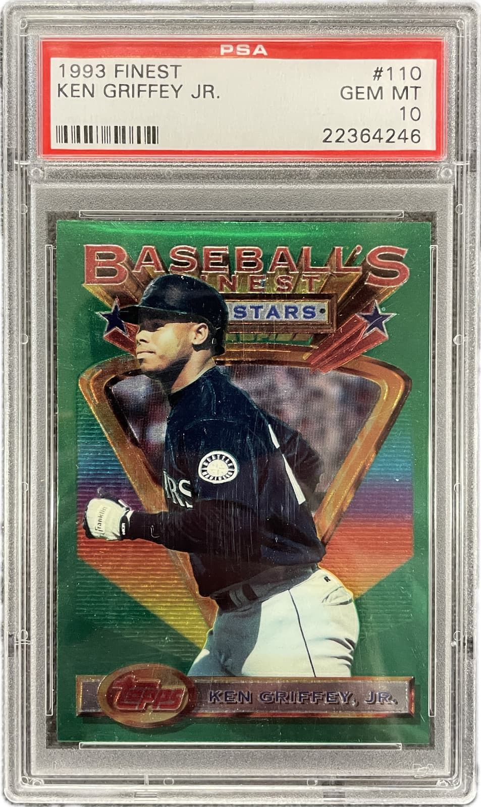 Ken Griffey Jr. 1993 TOPPS BASEBALL'S FINEST ALL STARS #110 PSA 10 GEM MT 🔥🔥
