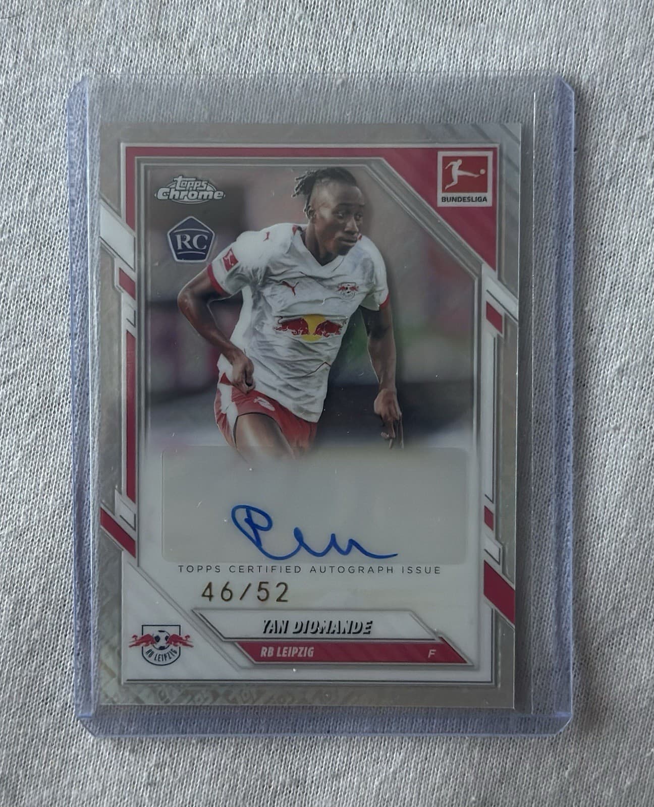 2025-26 Topps Chrome Bundesliga YAN DIOMANDE Auto RC /52 RB Leipzig