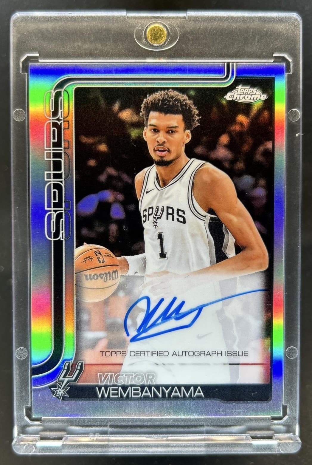 2025-26 Topps Chrome Victor Wembanyama Auto Autograph Refractor #TCA-VW Spurs