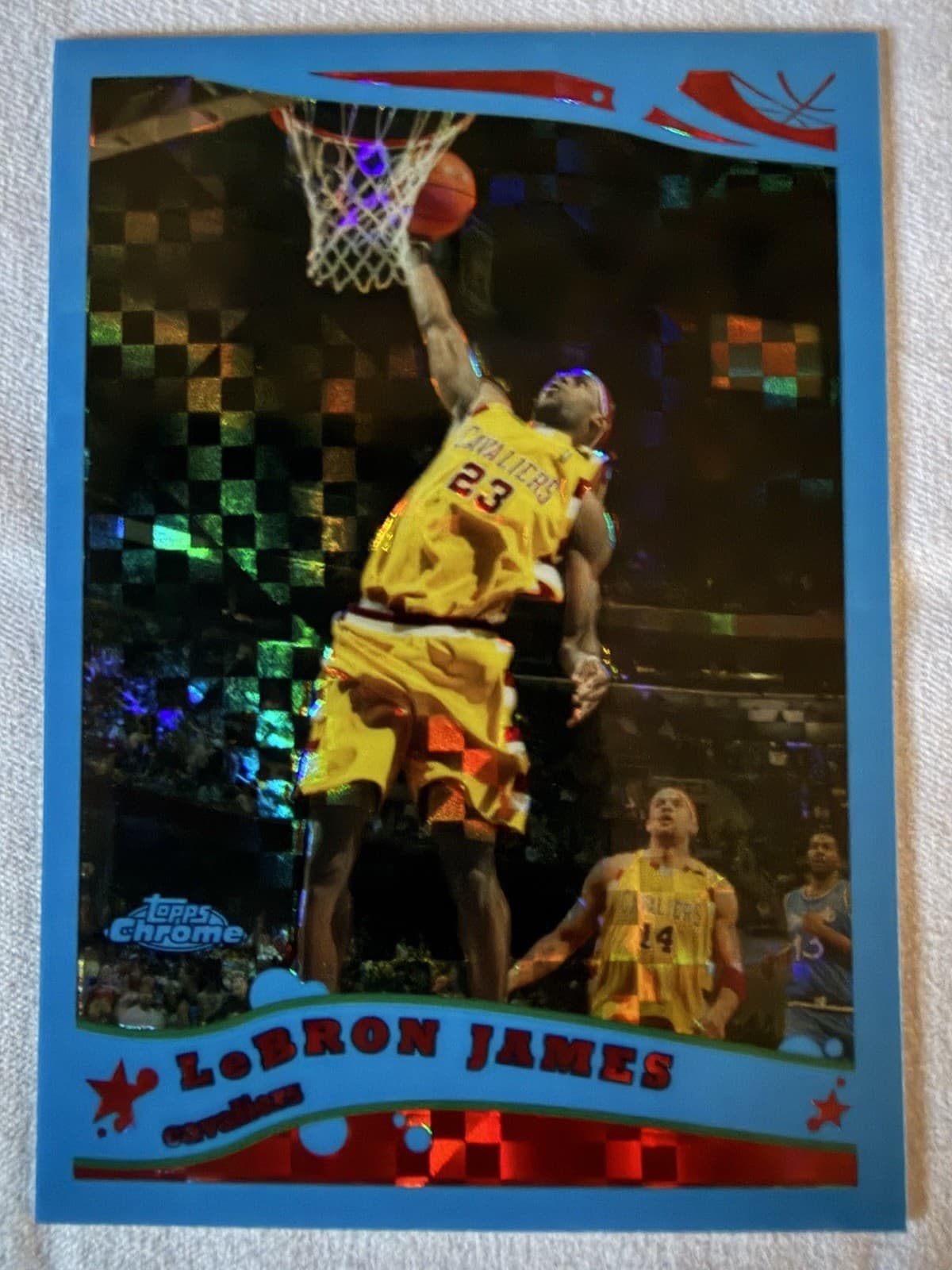2005-06 Topps Chrome - LeBron James #102 Blue X-Fractor /90 - Please read desc.