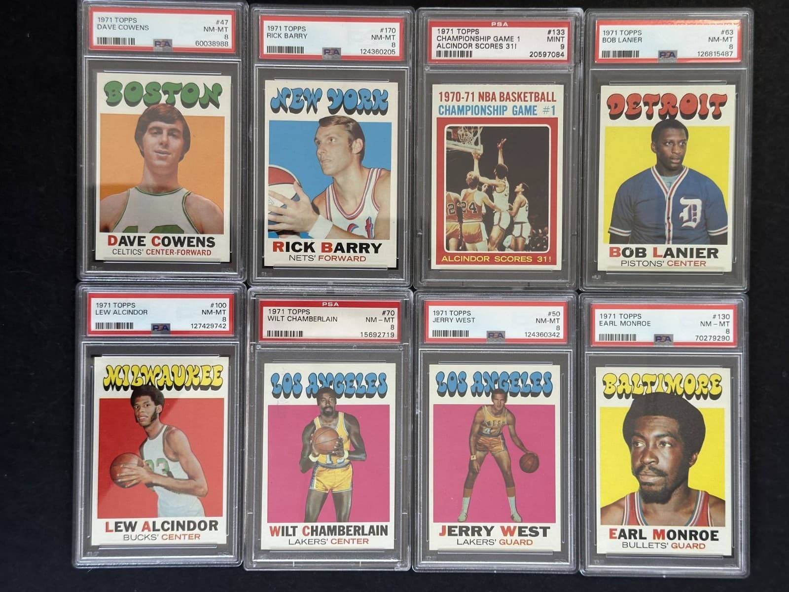 1971 Topps Basketball COMPLETE HIGH GRADE PSA SET 8.34 Average! w/ (49) MINT
