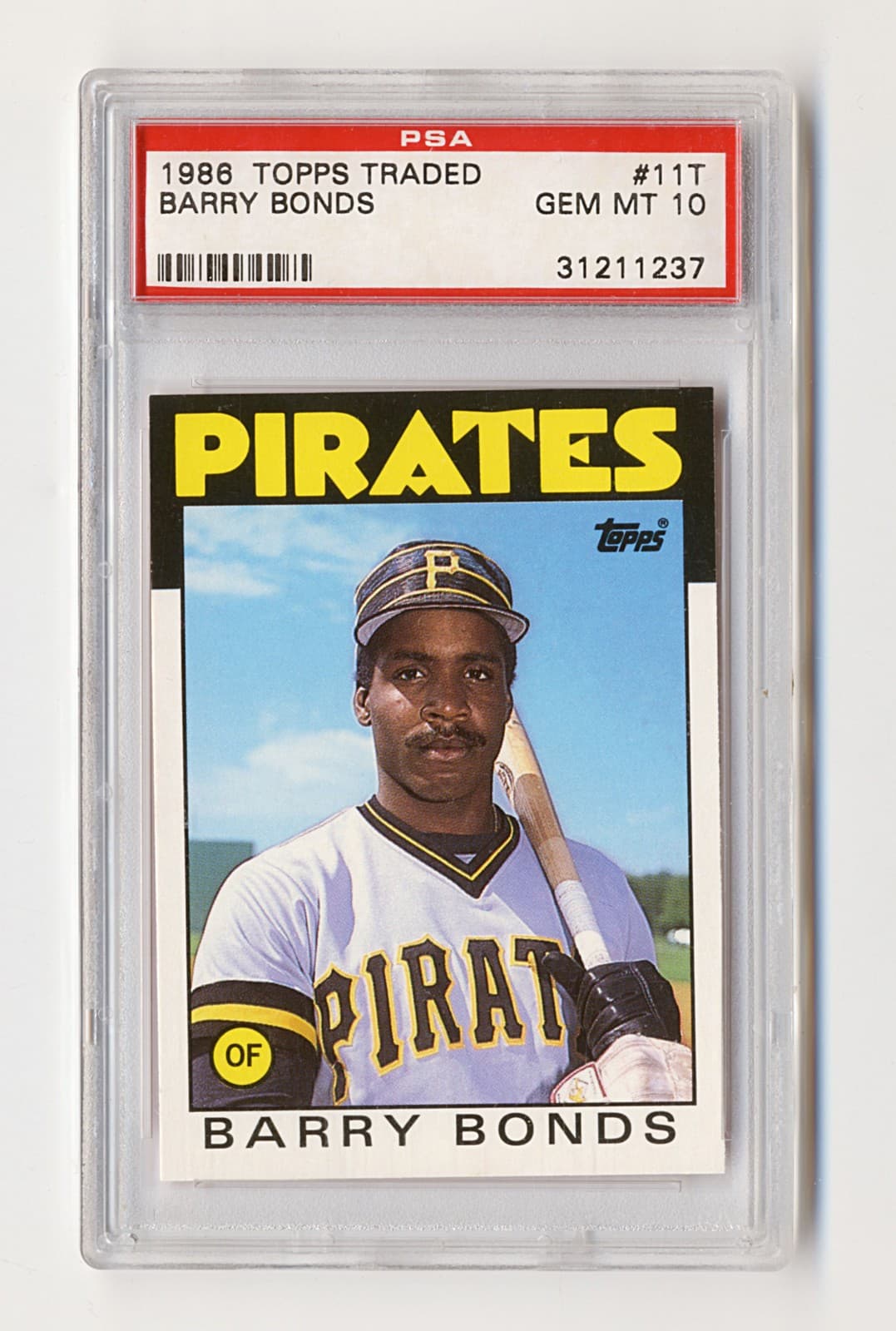 1986 Topps Traded #11T Barry Bonds Rookie....GEM MINT! PSA 10