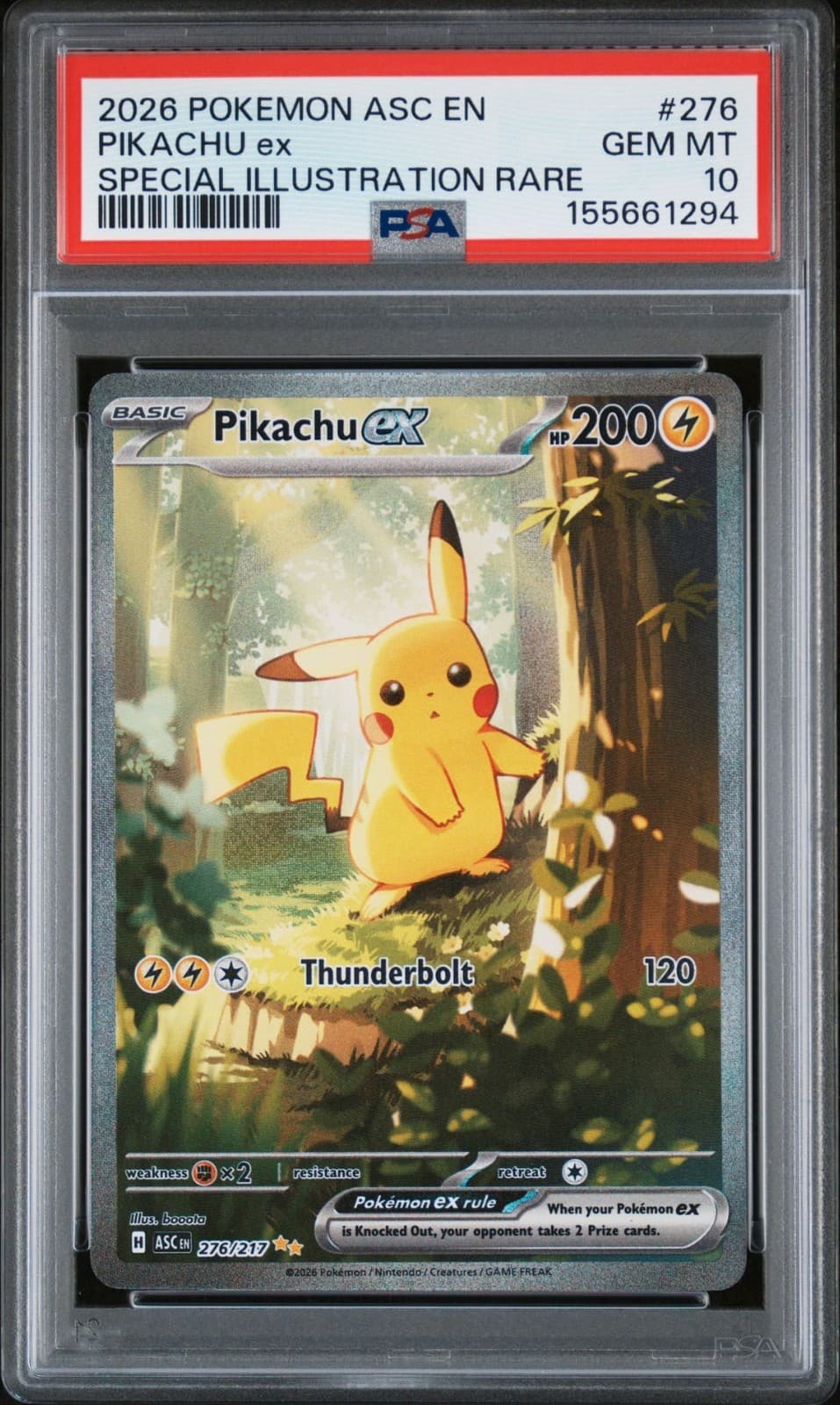 2026 POKEMON ASC EN-ASCENDED HEROES SPECIAL ILLUSTRATION RARE PIKACHU EX PSA 10