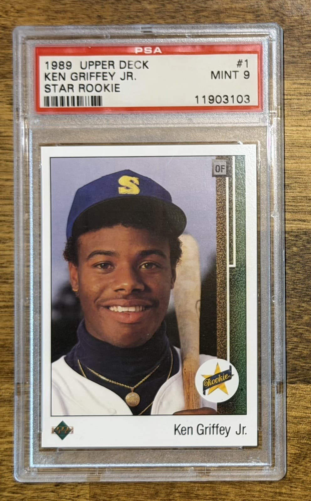 1989 UPPER DECK STAR ROOKIE #1 KEN GRIFFEY JR. ROOKIE RC PSA 9