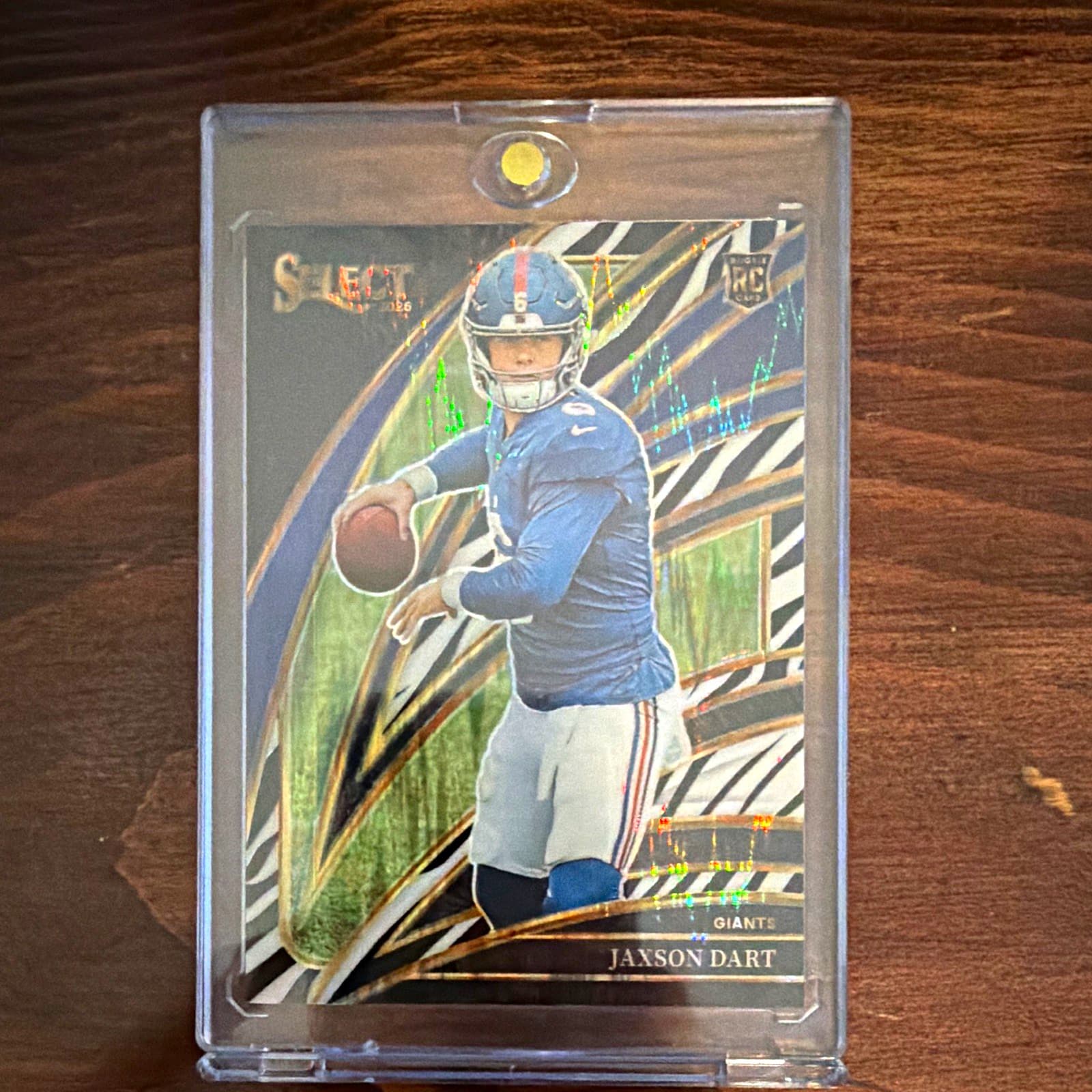 Panini 2025 Select Football Club Level Zebra Prizm Jaxson Dart RC Giants #293