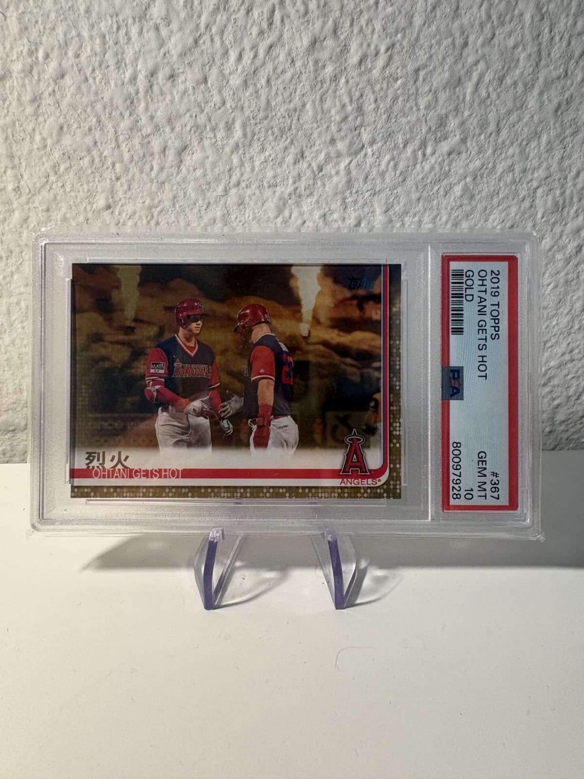 2019 Topps - Checklist Mike Trout, Shohei Ohtani #367 Gold /2019 psa 10