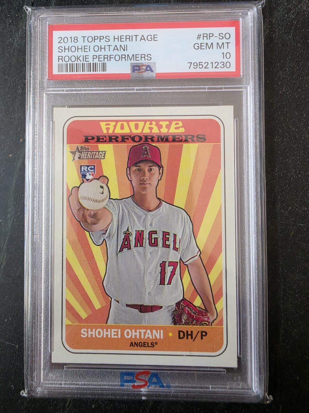2018 Topps Heritage - Rookie Performers Shohei Ohtani #RP-SO PSA 10 Gem Mint
