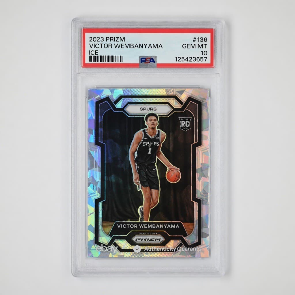 2023 Panini Prizm Victor Wembanyama ICE Rookie Card RC PSA 10 Gem Mint