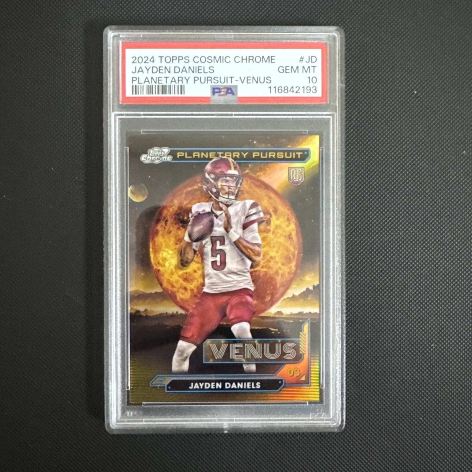 2024 TOPPS COSMIC CHROME PLANETARY PURSUIT VENUS #JD JAYDEN DANIELS RC PSA 10