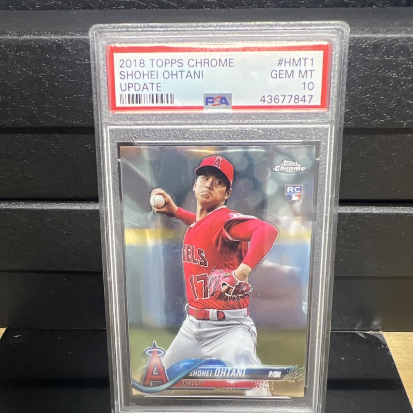 Topps 2018 Chrome Update Shohei Ohtani #HMT1 Rookie PSA 10 Los Angeles Angels