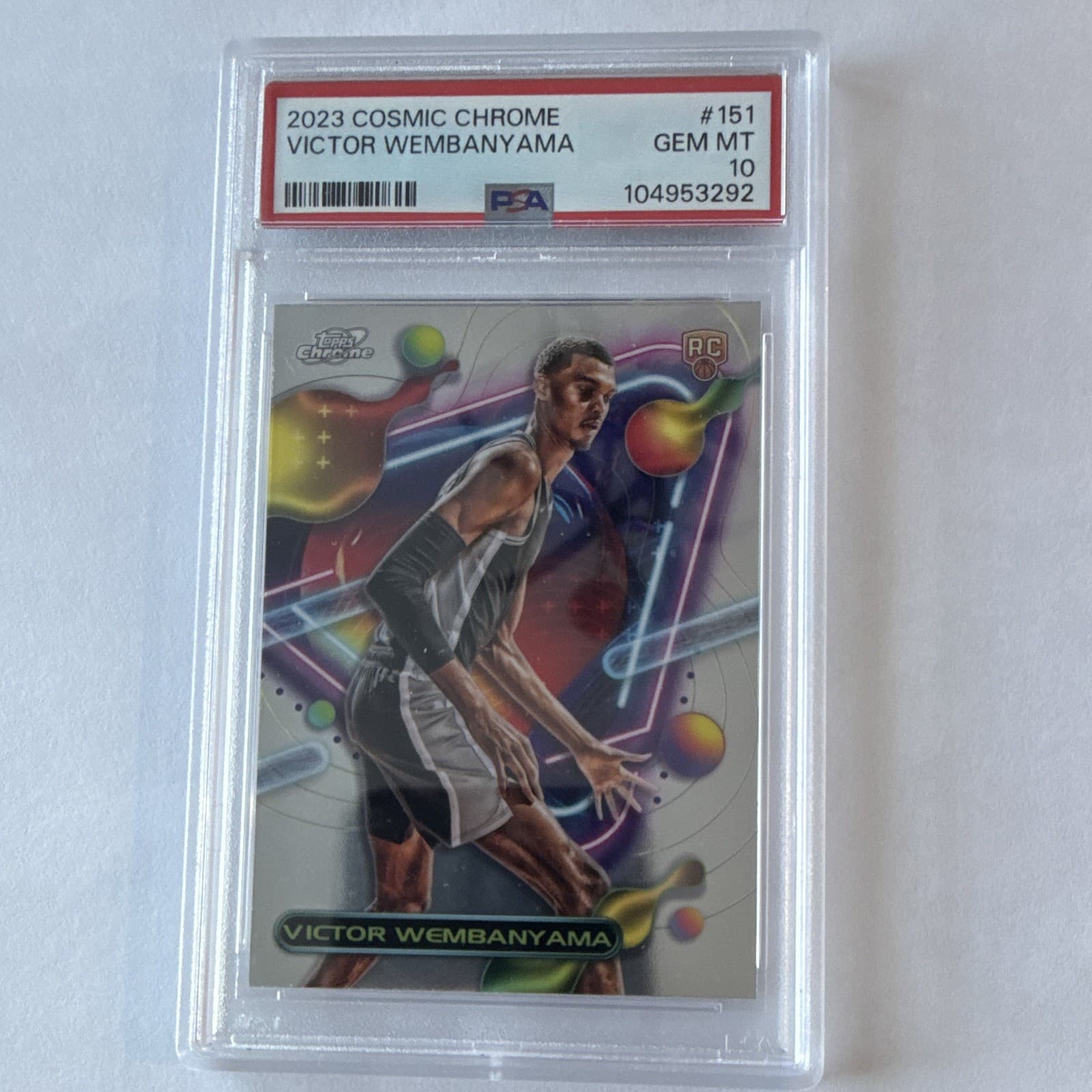 Topps 2023-24 Cosmic Chrome Victor Wembanyama #151 Rookie RC PSA 10