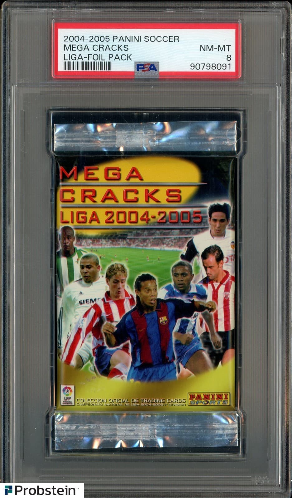 2004-05 Panini Soccer Mega Cracks Liga Foil Pack - Messi RC Year PSA 8 NM-MT