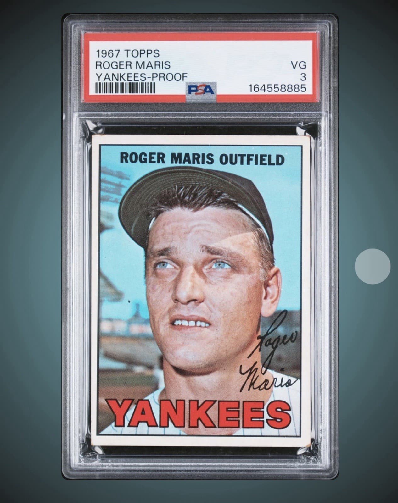 RARE: 1967 Topps Roger Maris Yankees; Blank Back And 1967 Topps Roger Maris #45