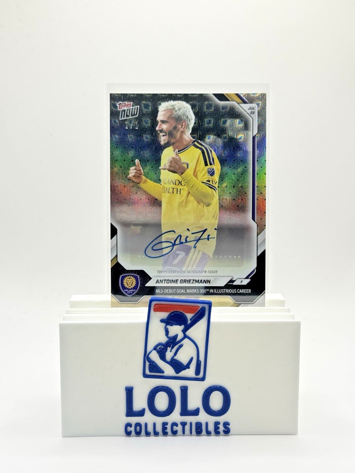 2026 Topps Now MLS Antoine Griezmann MLS Debut 1/1 Auto Foilfractor Orlando City