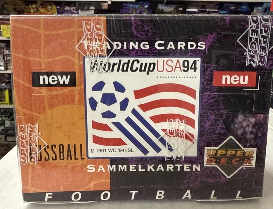 1994 Upper Deck World Cup Soccer Trading Cards Box 30ct Sealed English-German