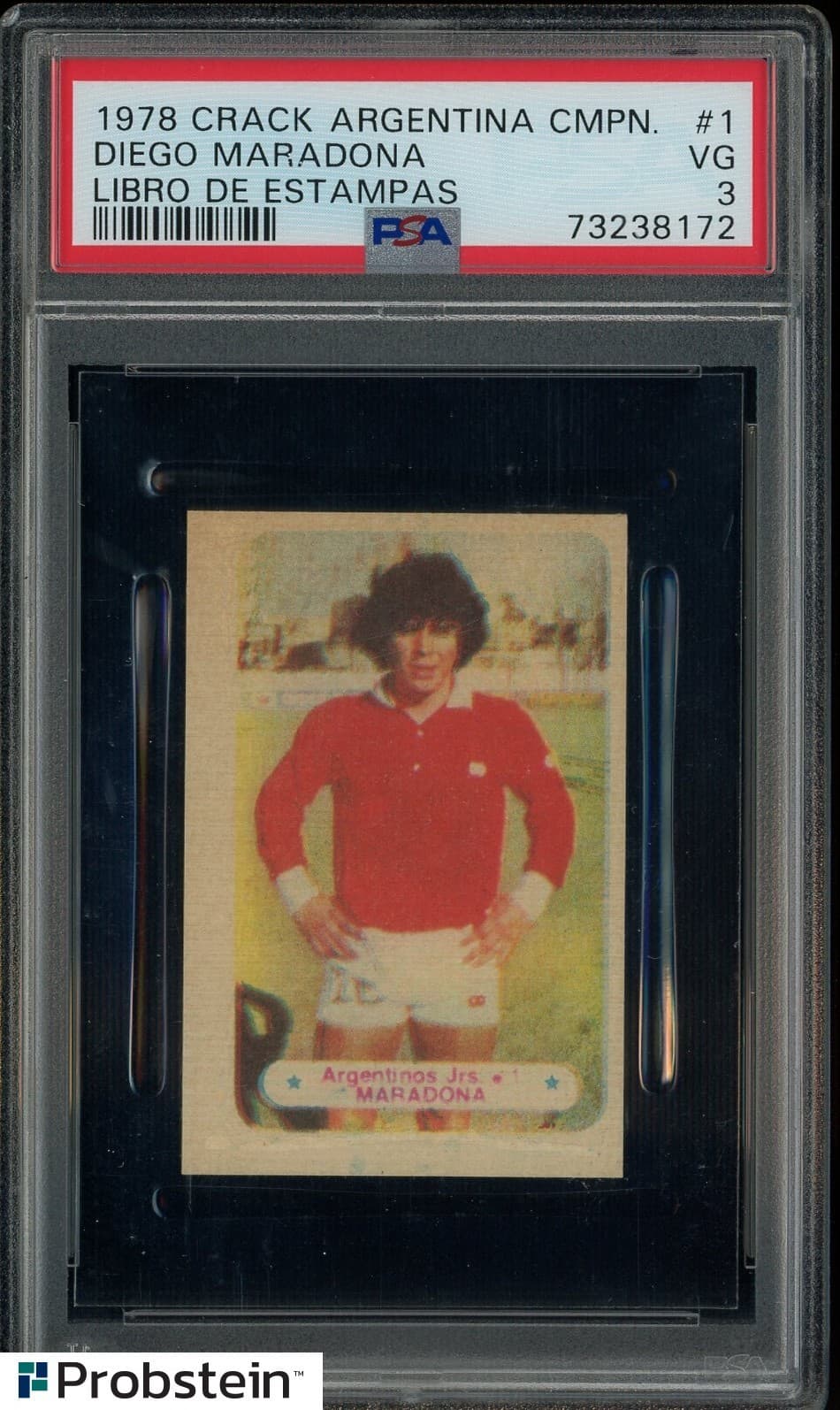 1978 Crack Argetina Cmpn. Libro De Estampas Soccer #1 Diego Maradona PSA 3 VG