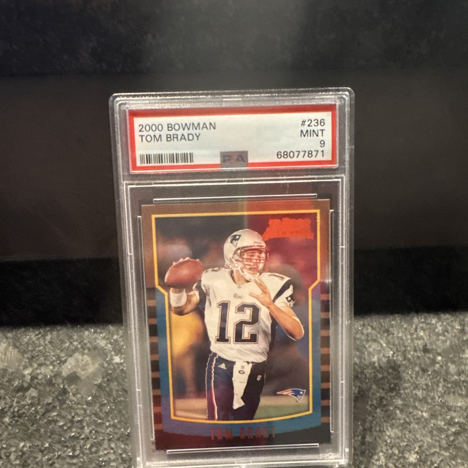 2000 BOWMAN TOM BRADY ROOKIE CARD #236 PSA 9 MINT NEW ENGLAND PATRIOTS (RC) GOAT