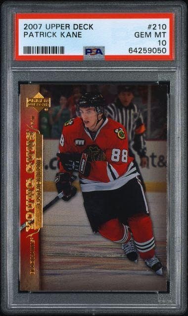2007-08 Upper Deck Series 1 Patrick Kane Young Guns #210 PSA 10