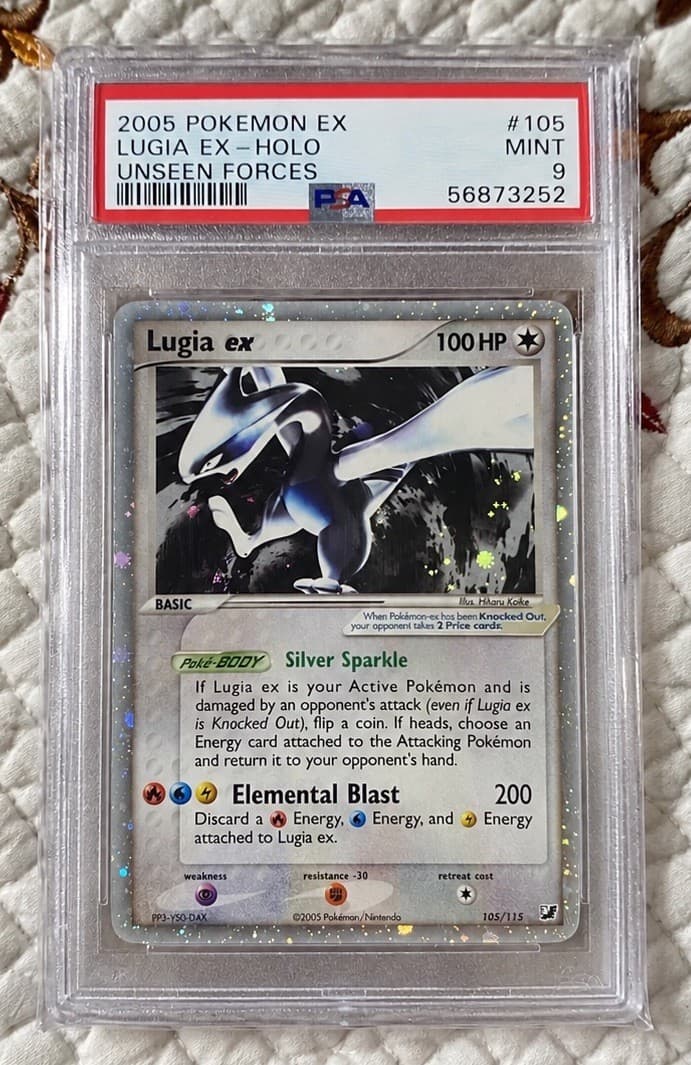 Pokemon 2005 Lugia ex PSA 9 Holo 105/115 EX Unseen Forces English