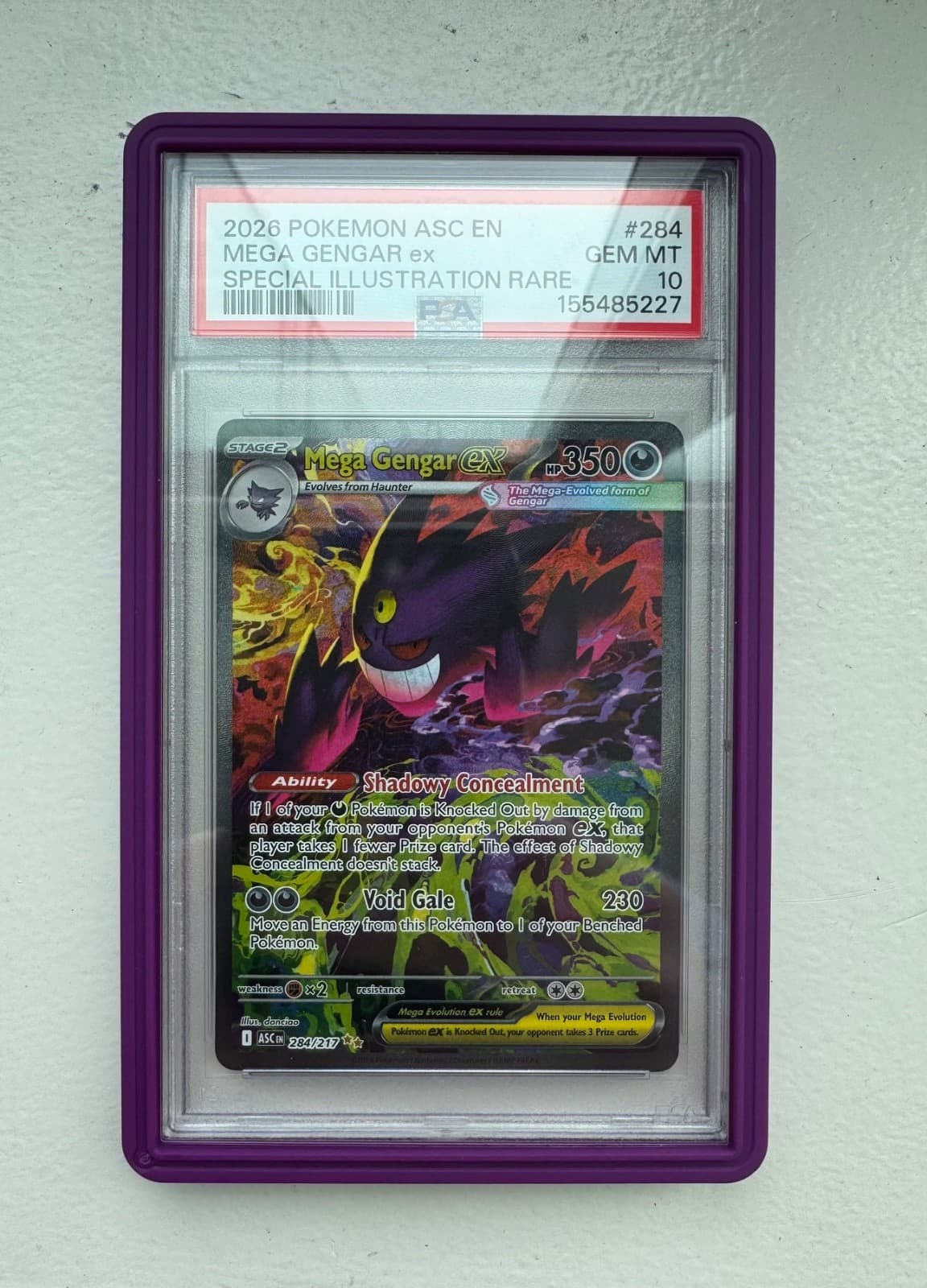 2026 POKEMON ASC EN-ASCENDED HEROES #284 MEGA GENGAR EX PSA 10