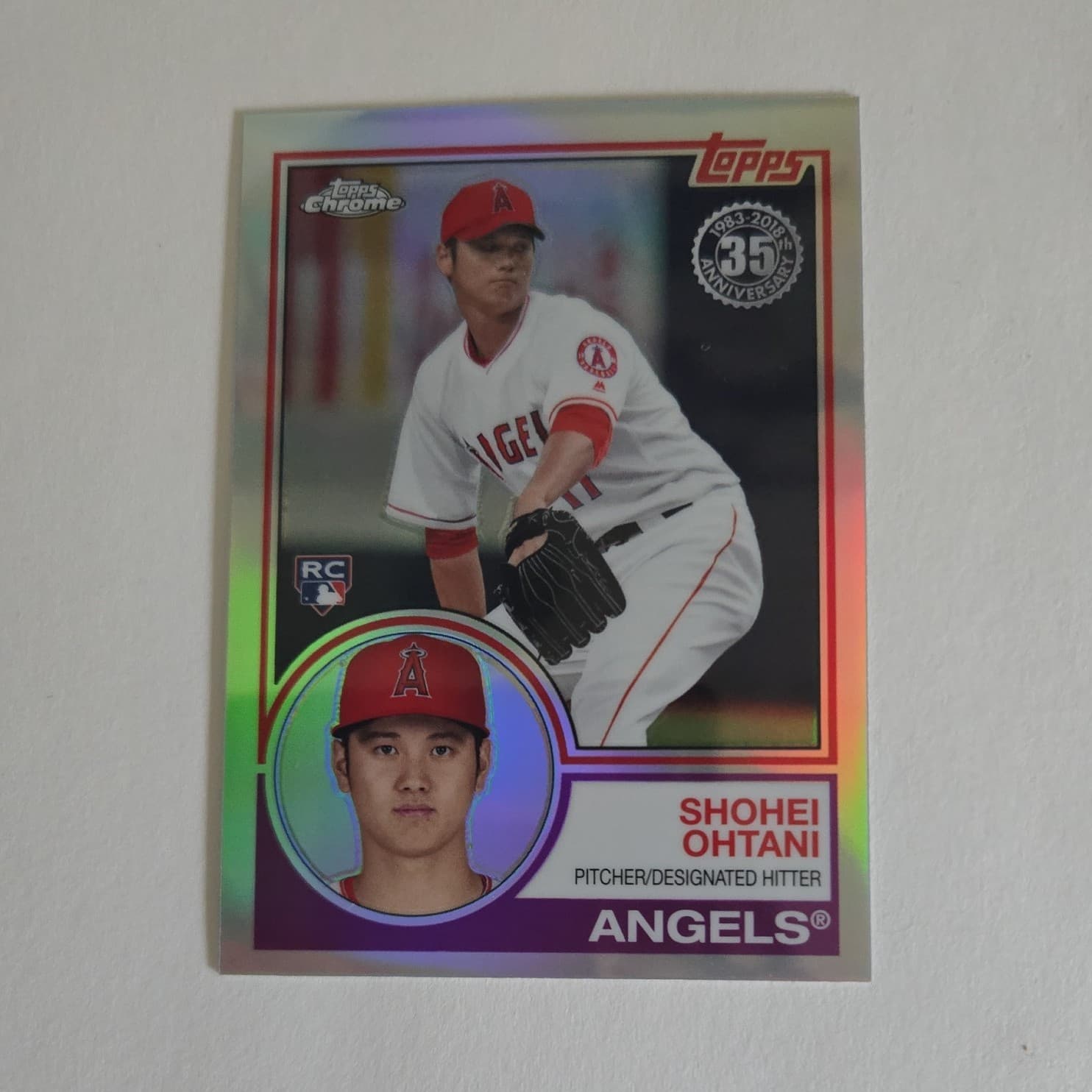2018 Topps Chrome Shohei Ohtani #83T-6 Angels Rookie 35th Anniversary