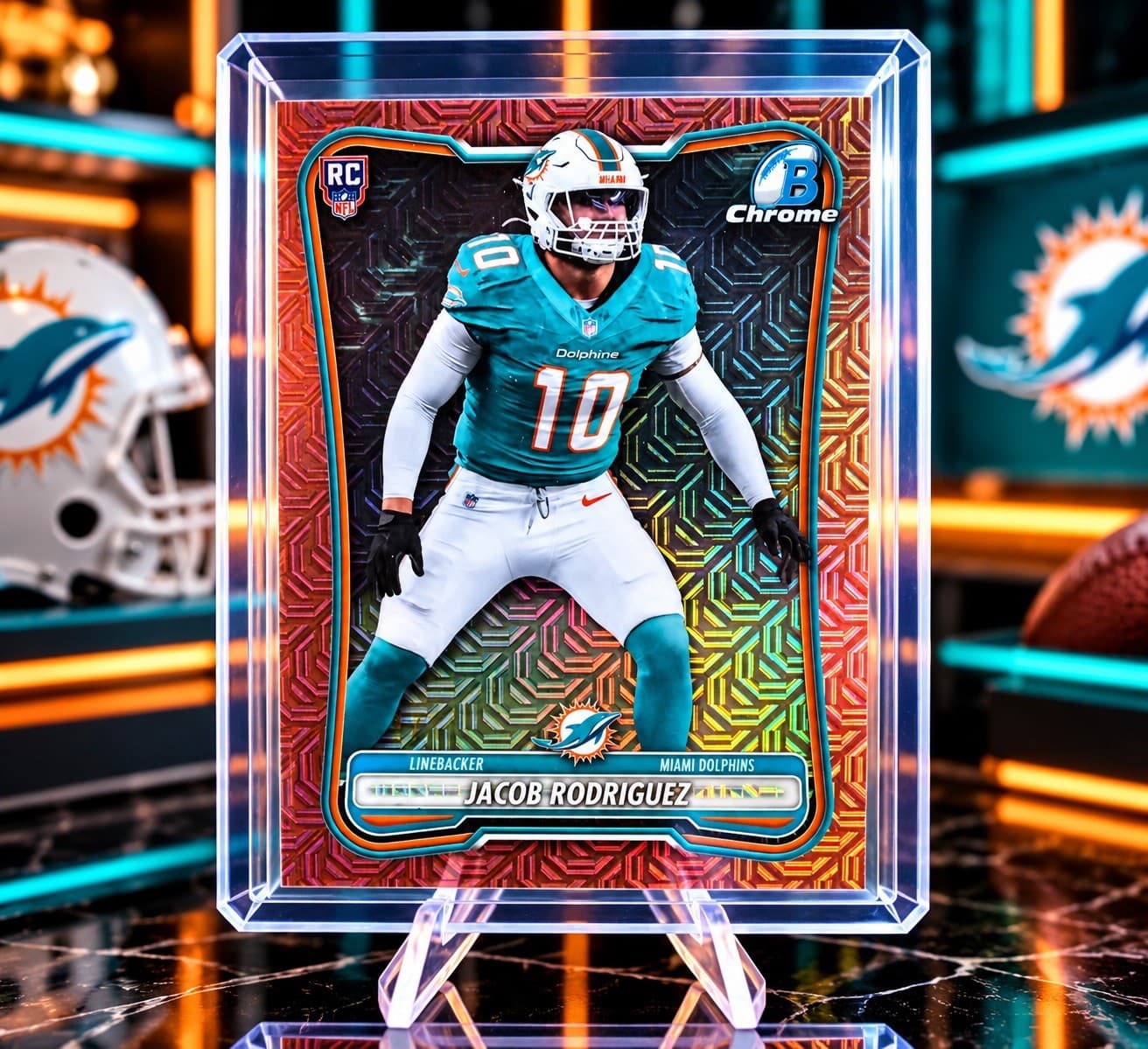 2026 Bowman Chrome Jacob Rodriguez RC Rose Gold 1/1 Superfractor Dolphins 🔥
