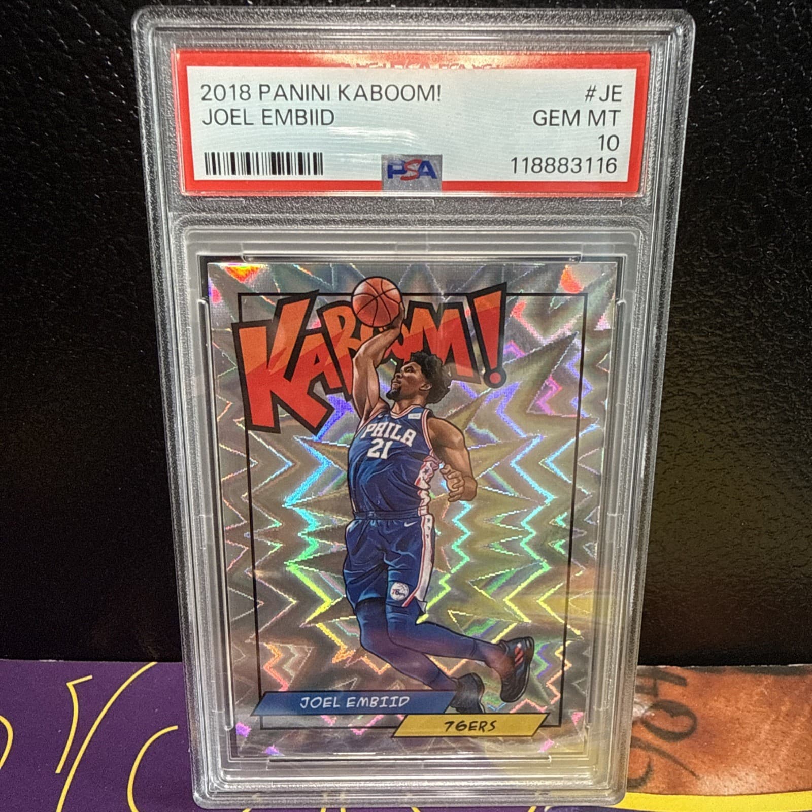 2018 Panini Kaboom! Joel Embiid PSA 10 GEM MINT SSP 76ers
