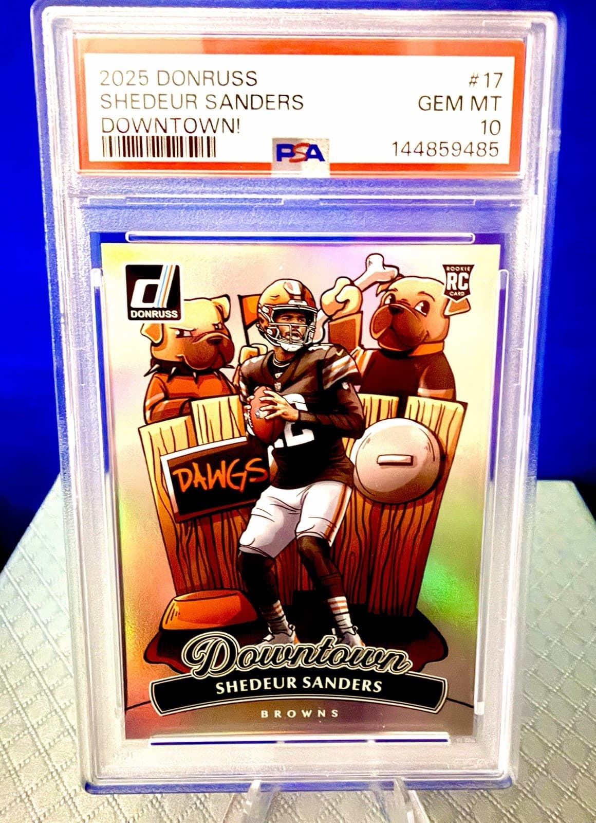 2025 PANINI DONRUSS DOWNTOWN #17 SHEDEUR SANDERS ROOKIE RC PSA 10
