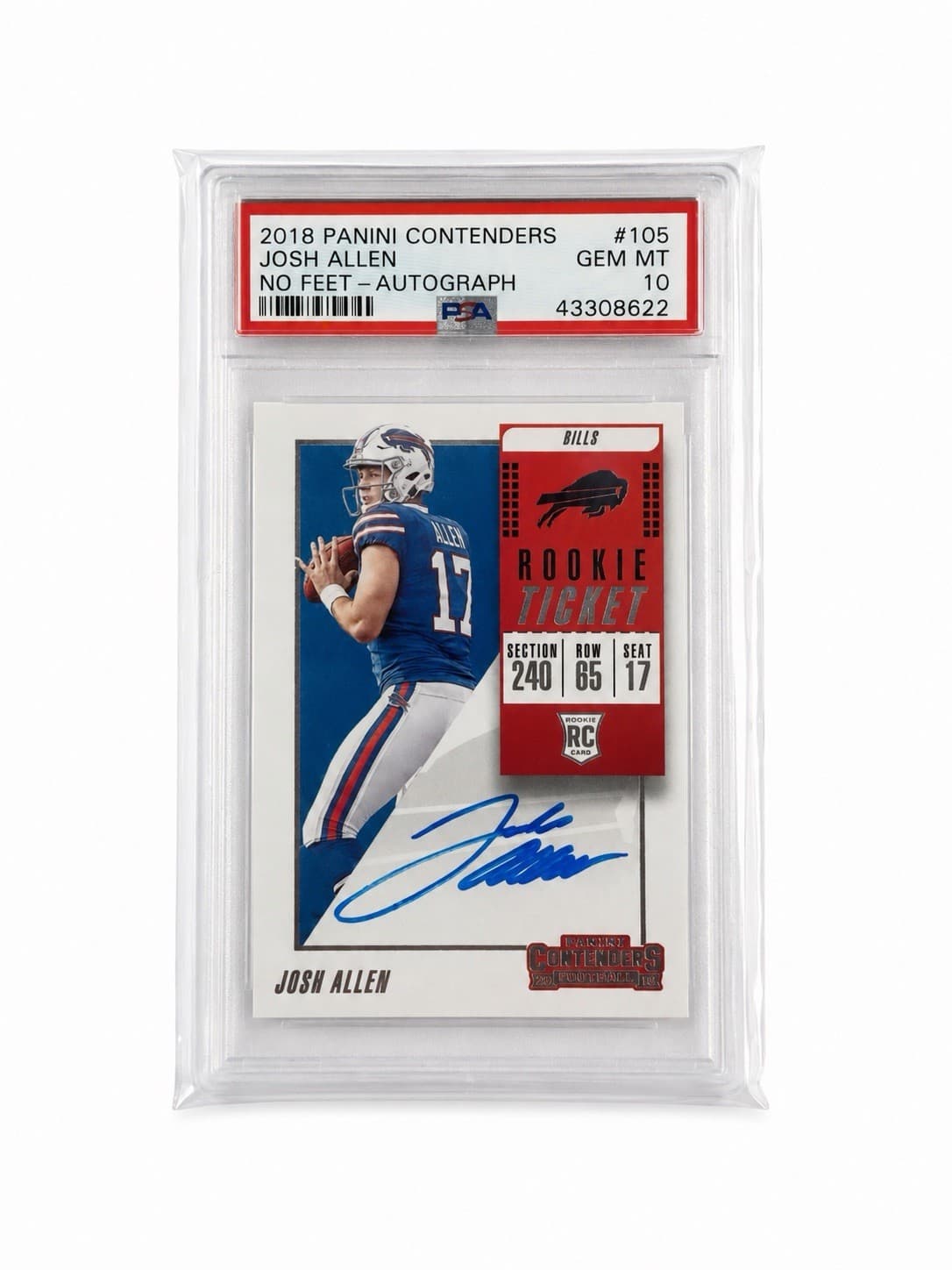 2018 Panini Contenders - Rookie Ticket RPS Josh Allen #105 (AU, RC)