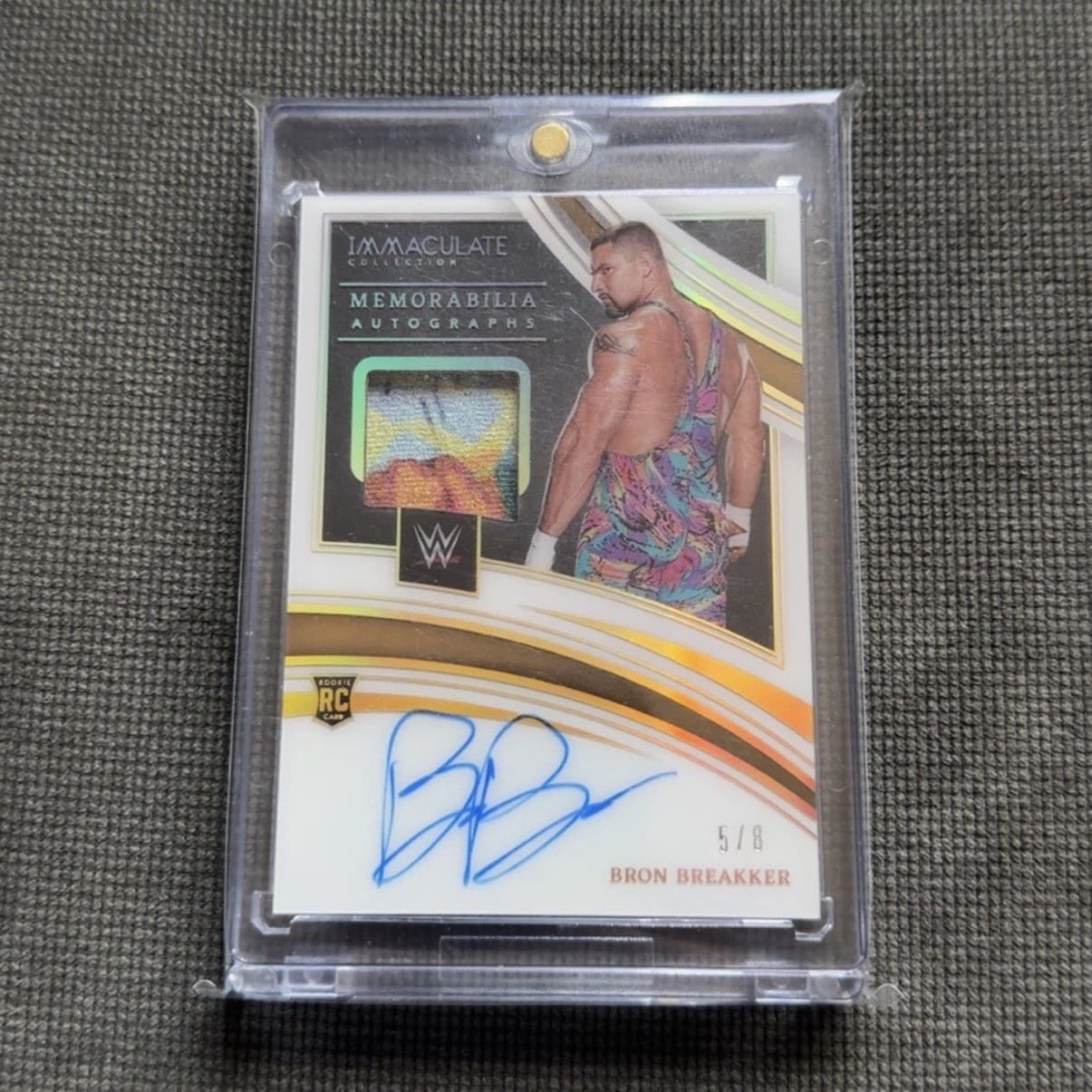Panini 2022 Immaculate WWE Bron Breakker Memorabilia Auto Rookie RC RPA /8 5/8