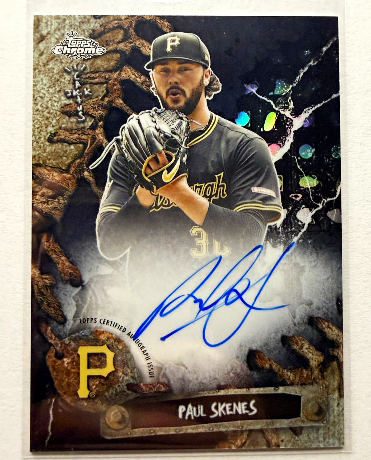 PAUL SKENES 2026 Topps Chrome Cactus Jack BLACK AUTO /10 Fanatics Fest On Card