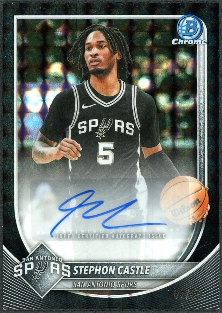 2025-26 Bowman Chrome Stephon Castle Black Geometric Auto /10 #BCA-SC