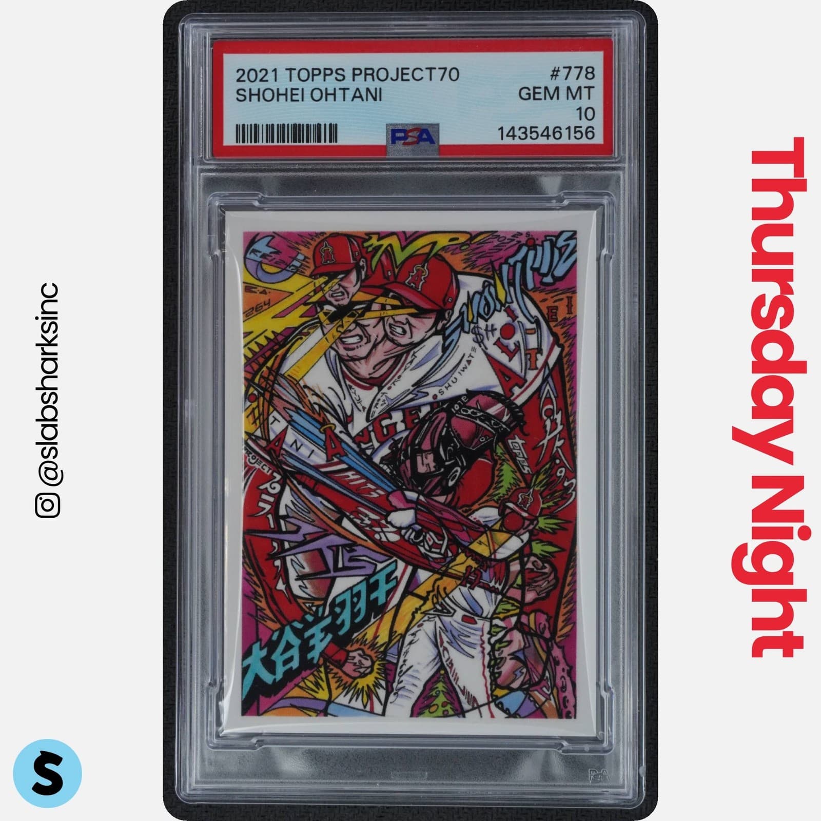 2021 TOPPS PROJECT70 #778 SHOHEI OHTANI BY JK5 PSA 10