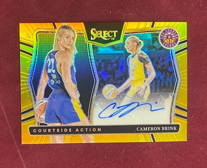 2025 PANINI WNBA SELECT Cameron Brink ( SPARKS ) GOLD PRIZM AUTO AUTOGRAPH 05/10