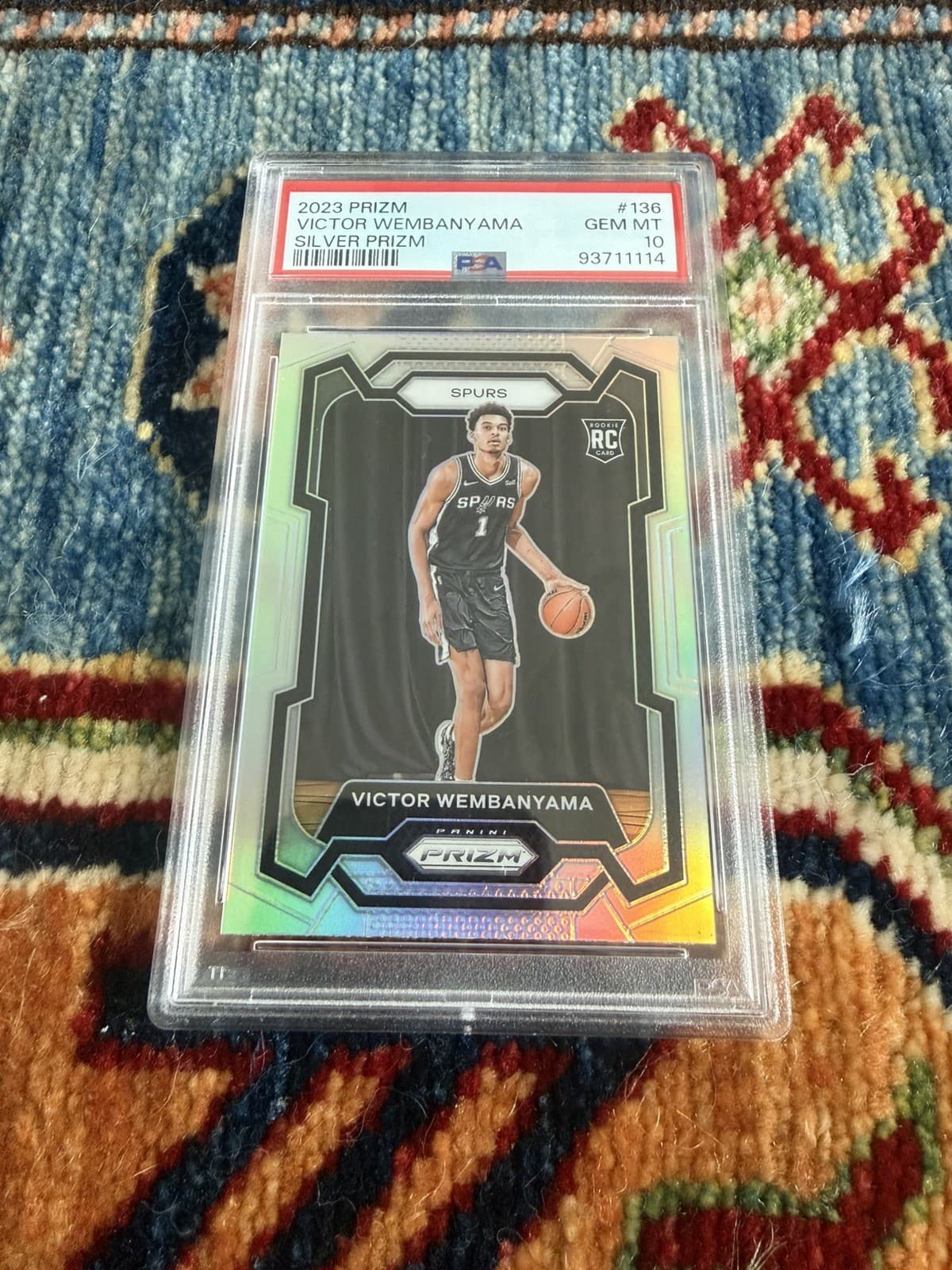 2023-24 Panini Prizm Victor Wembanyama RC Rookie #136 Silver PSA 10