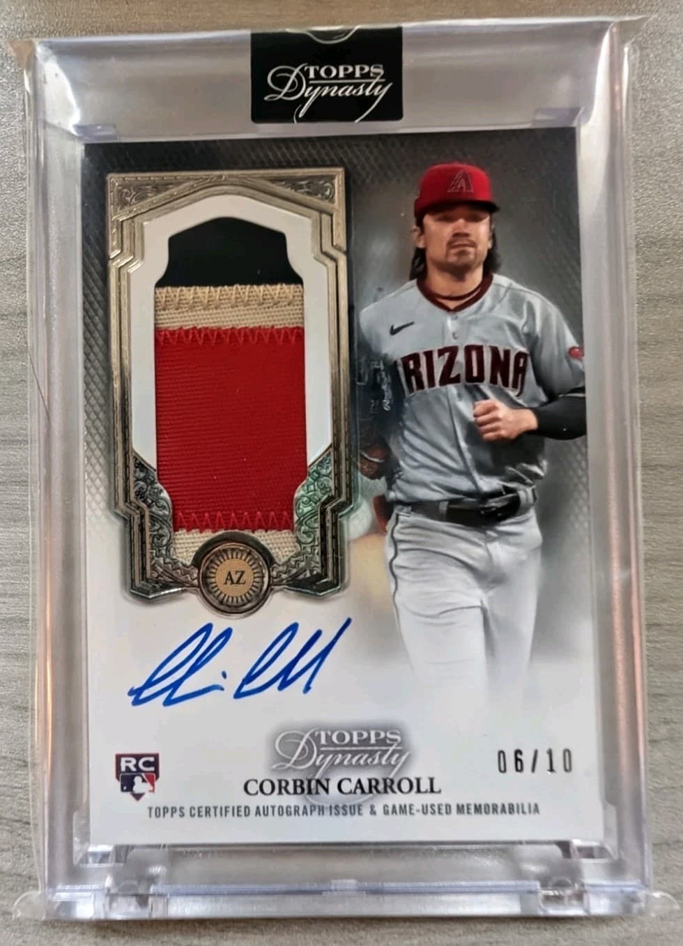 2023 Topps Dynasty - Autographed 3 Color Patch Corbin Carroll RC /10