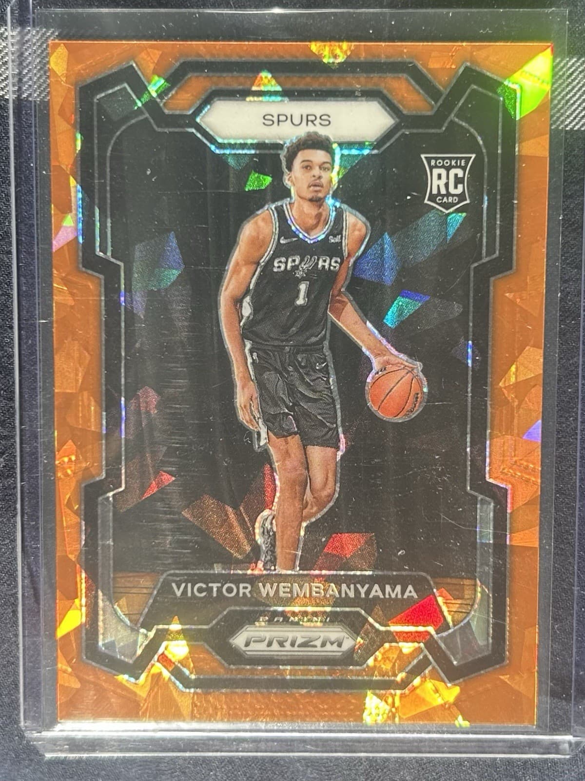 2023-24 Panini Prizm Victor Wembanyama #136 Orange Cracked Ice Prizm Rookie RC!!