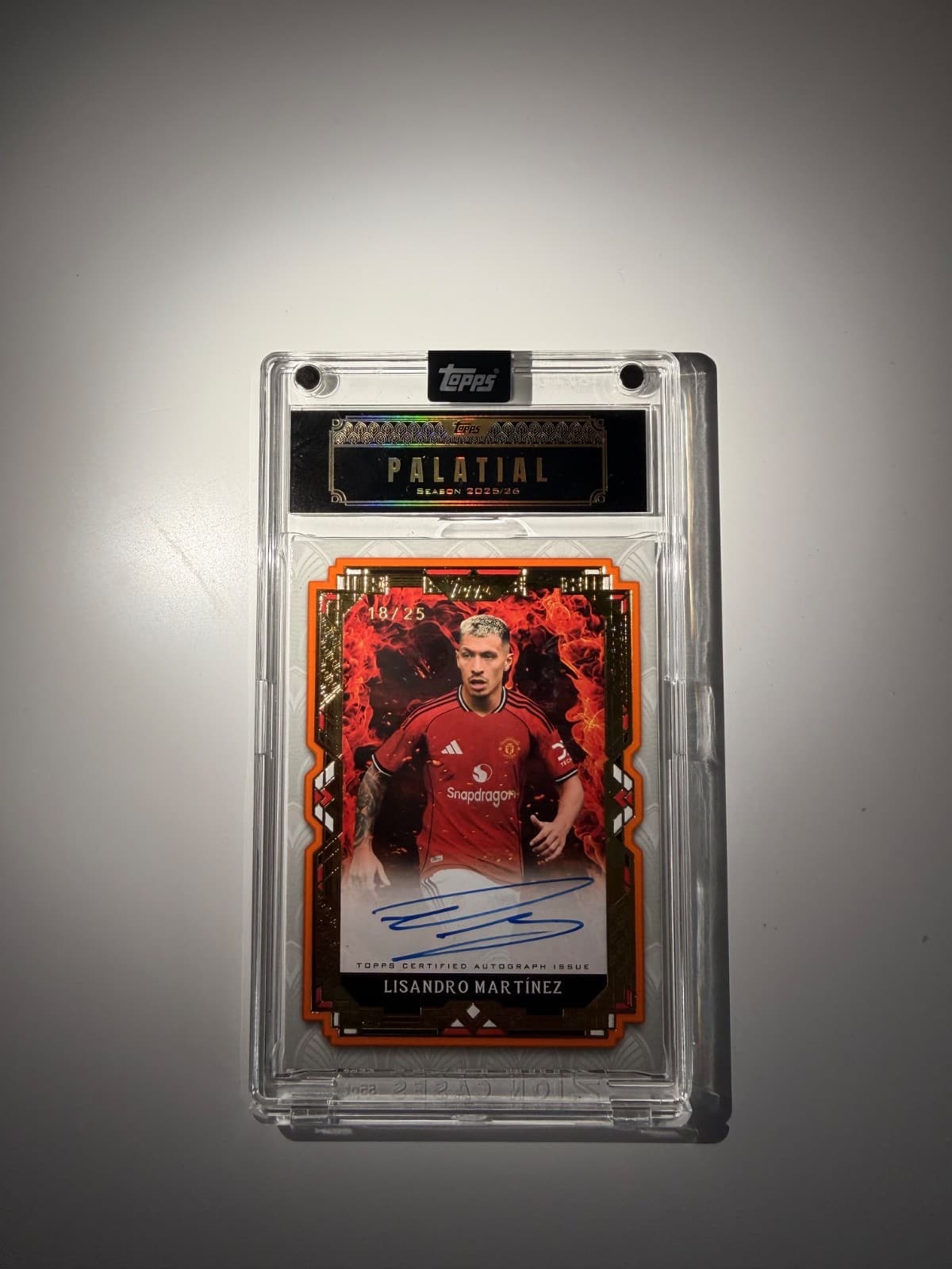 Lisandro Martinez topps palatial on card auto numbered / 25