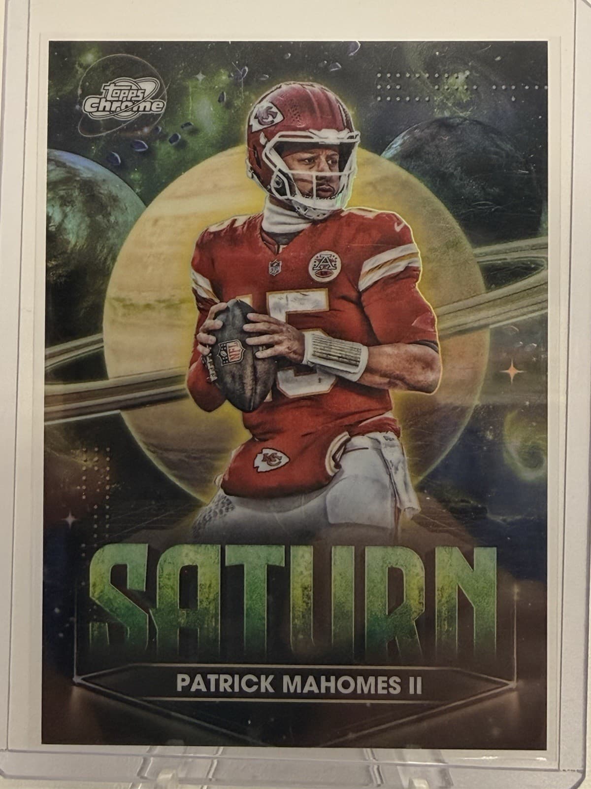 2025 Topps Chrome Cosmic Patrick Mahomes II Planetary Pursuit Saturn SSP 🪐