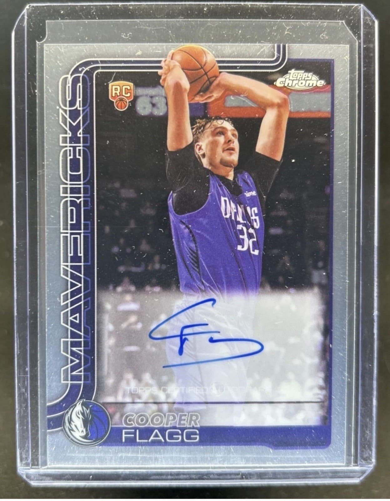 2025-26 Topps Chrome Cooper Flagg Auto RC #TCAR-CF Mavericks Rookie