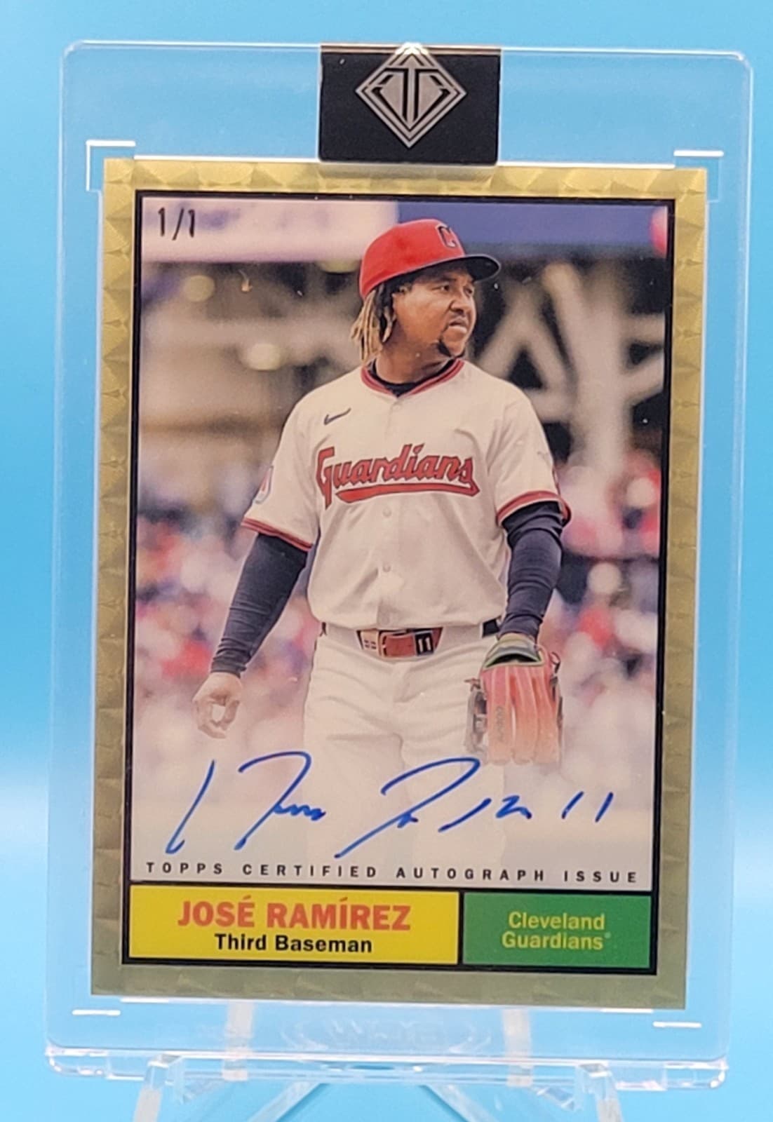 2025 Topps Transcendent Jose Ramirez 1961 Topps Superfractor On Card Auto #1 / 1