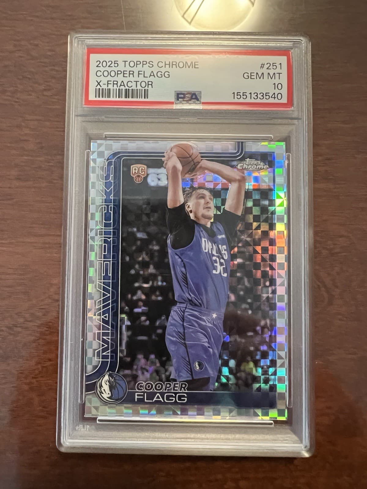 2025 Topps Chrome - Cooper Flagg #251 X-Fractor (RC) PSA 10