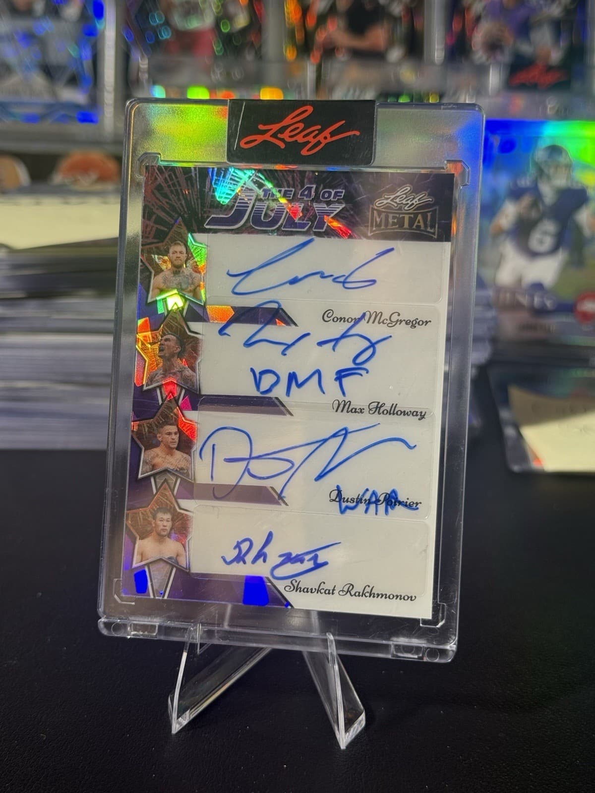 Conor McGregor 1/1 Auto Leaf Metal Quad Auto Poirier Holloway UFC SSP